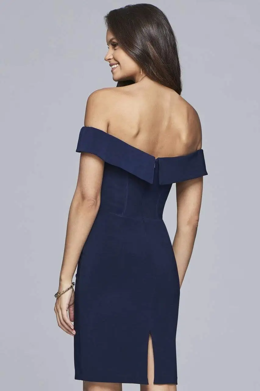 Faviana - S10162 Off The Shoulder Jersey Cocktail Dress 2 Faviana - S10162 Off The Shoulder Jersey Cocktail Dress - Image 2