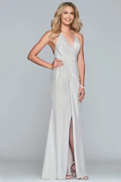 Faviana - S10215 Halter Metallic Jersey Sheath Dress 7 Faviana - S10215 Halter Metallic Jersey Sheath Dress -Hot Sale WEDDING Store faviana s10215 halter metallic jersey sheath dress evening dresses 6060739592249