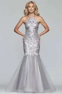 Faviana - S10221 Embroidered Sequin Halter Mermaid Gown -Hot Sale WEDDING Store faviana s10221 embroidered sequin halter mermaid gown evening dresses 6085558566969