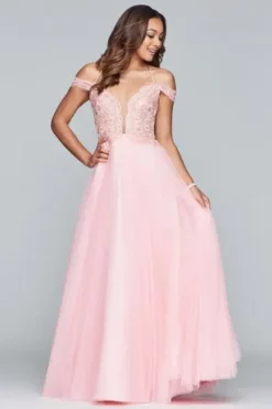 Faviana - S10229 Beaded Deep V-neck Tulle Ballgown 7 Faviana - S10229 Beaded Deep V-neck Tulle Ballgown -Hot Sale WEDDING Store faviana s10229 beaded deep v neck tulle ballgown prom dresses 6056172912697