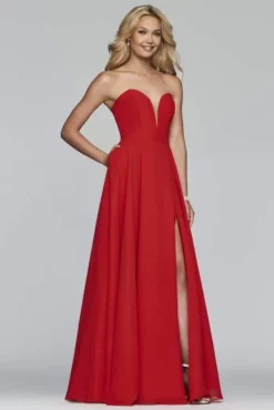 Faviana - S10232 Strapless Sweetheart Neckline A-line Evening Dress -Hot Sale WEDDING Store faviana s10232 strapless sweetheart neckline a line evening dress evening dresses 00 red 6029903921209