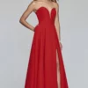 Faviana - S10232E Deep Sweetheart Chiffon A-line Dress