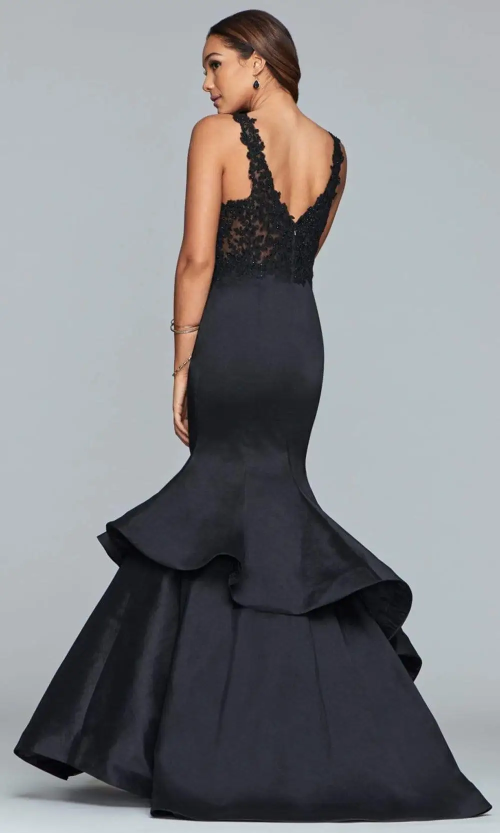 Faviana - S10242 Beaded V-neck Jersey Tiered Mermaid Dress 2 Faviana - S10242 Beaded V-neck Jersey Tiered Mermaid Dress - Image 2