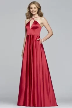 Faviana - S10254 Sleeveless Halter Charmeuse A-line Dress 5 Faviana - S10254 Sleeveless Halter Charmeuse A-line Dress -Hot Sale WEDDING Store faviana s10254 sleeveless halter charmeuse a line dress prom dresses 6051047145529
