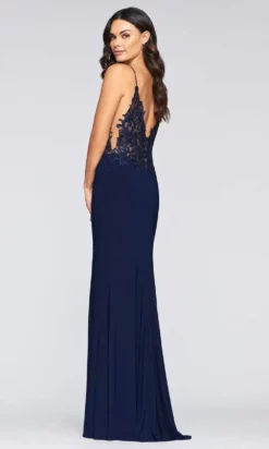 Faviana - S10275 Applique Deep V-neck Jersey Fitted Dress -Hot Sale WEDDING Store faviana s10275 applique deep v neck jersey fitted dress prom dresses 28334213398611