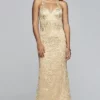 Faviana - S10303 Metallic Embroidered Sheath Evening Gown