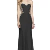 Faviana - S10304 Strapless Floral Embroidered Illusion Sheath Gown