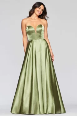 Faviana - S10428 Illusion Plunging Sweetheart Neck Satin Gown -Hot Sale WEDDING Store faviana s10428 illusion plunging sweetheart neck satin gown prom dresses 13461406220371