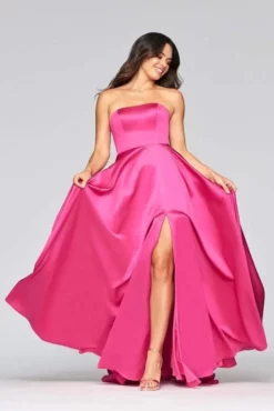 Faviana - S10439 Strapless Lace Up Back High Slit Dress -Hot Sale WEDDING Store faviana s10439 strapless lace up back high slit dress prom dresses 28060581560403