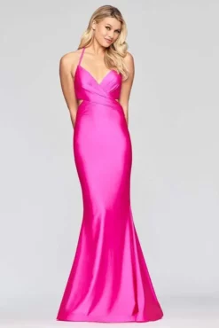 Faviana - S10448 Crisscross Bodice Charmeuse Mermaid Dress -Hot Sale WEDDING Store faviana s10448 crisscross bodice charmeuse mermaid dress evening dresses 00 hot pink 13420083118163