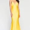 Faviana - S10458 Plunging V-Neck Sheath Evening Dress