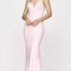 Faviana - S10633 V-Neck Open Back Trumpet Gown
