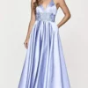 Faviana - S10672 Sleeveless Pleated A-Line Gown
