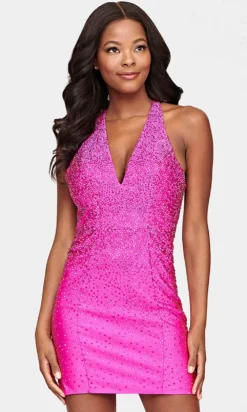 Faviana S10702 - Plunging Halter Beaded Cocktail Dress 5 Faviana S10702 - Plunging Halter Beaded Cocktail Dress -Hot Sale WEDDING Store faviana s10702 plunging halter beaded cocktail dress special occasion dress 30783377440851