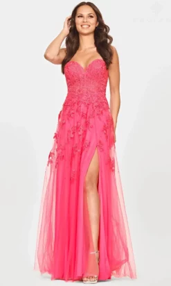 Faviana S10814 - Laced Sweetheart Evening Dress