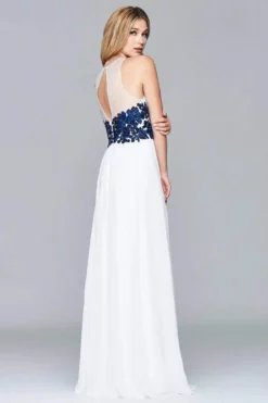 Faviana - S7997 Long Chiffon Fit And Flare With Applique Top 9 Faviana - S7997 Long Chiffon Fit And Flare With Applique Top -Hot Sale WEDDING Store faviana s7997 long chiffon fit and flare with applique top special occasion dress 5392697753657