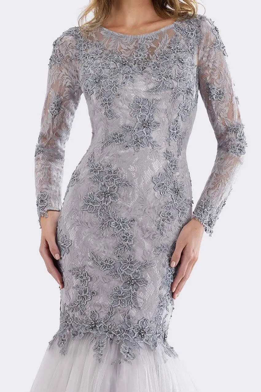 Feriani Couture - 18663 Mermaid Dress With Detachable Long Sleeves 5 Feriani Couture - 18663 Mermaid Dress With Detachable Long Sleeves - Image 5