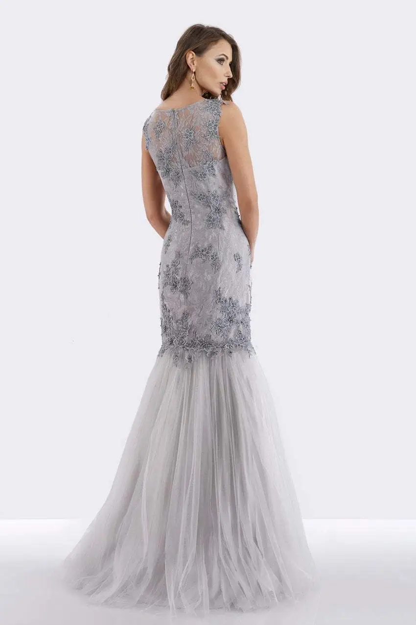 Feriani Couture - 18663 Mermaid Dress With Detachable Long Sleeves 2 Feriani Couture - 18663 Mermaid Dress With Detachable Long Sleeves - Image 2