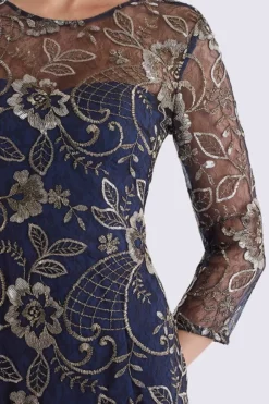 Feriani Couture - 18718 Floral Lace Long Sleeve Sheath Dress -Hot Sale WEDDING Store feriani couture 18718 floral lace long sleeve sheath dress special occasion dress 5443145039929