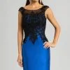 Feriani Couture - 26246 Beaded Cap Sleeves Sheath Short Dress