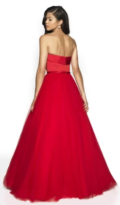 Blush By Alexia Designs Flair Prom - 19022 Strapless Satin Bodice Bow Accent Tulle A-Line Gown 5 Blush By Alexia Designs Flair Prom - 19022 Strapless Satin Bodice Bow Accent Tulle A-Line Gown -Hot Sale WEDDING Store flair prom 19022 strapless satin bodice bow accent tulle a line gown special occasion dress 28579657744467