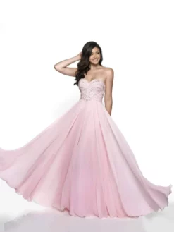 Blush By Alexia Designs Flair Prom - 19074 Strapless Scallop Motif Chiffon Gown -Hot Sale WEDDING Store flair prom 19074 strapless scallop motif chiffon gown special occasion dress 0 pink 28736988643411