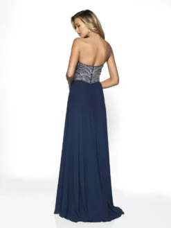 Blush By Alexia Designs Flair Prom - 19074 Strapless Scallop Motif Chiffon Gown -Hot Sale WEDDING Store flair prom 19074 strapless scallop motif chiffon gown special occasion dress 28736988610643