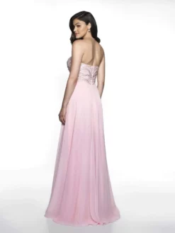 Blush By Alexia Designs Flair Prom - 19074 Strapless Scallop Motif Chiffon Gown -Hot Sale WEDDING Store flair prom 19074 strapless scallop motif chiffon gown special occasion dress 28736988676179