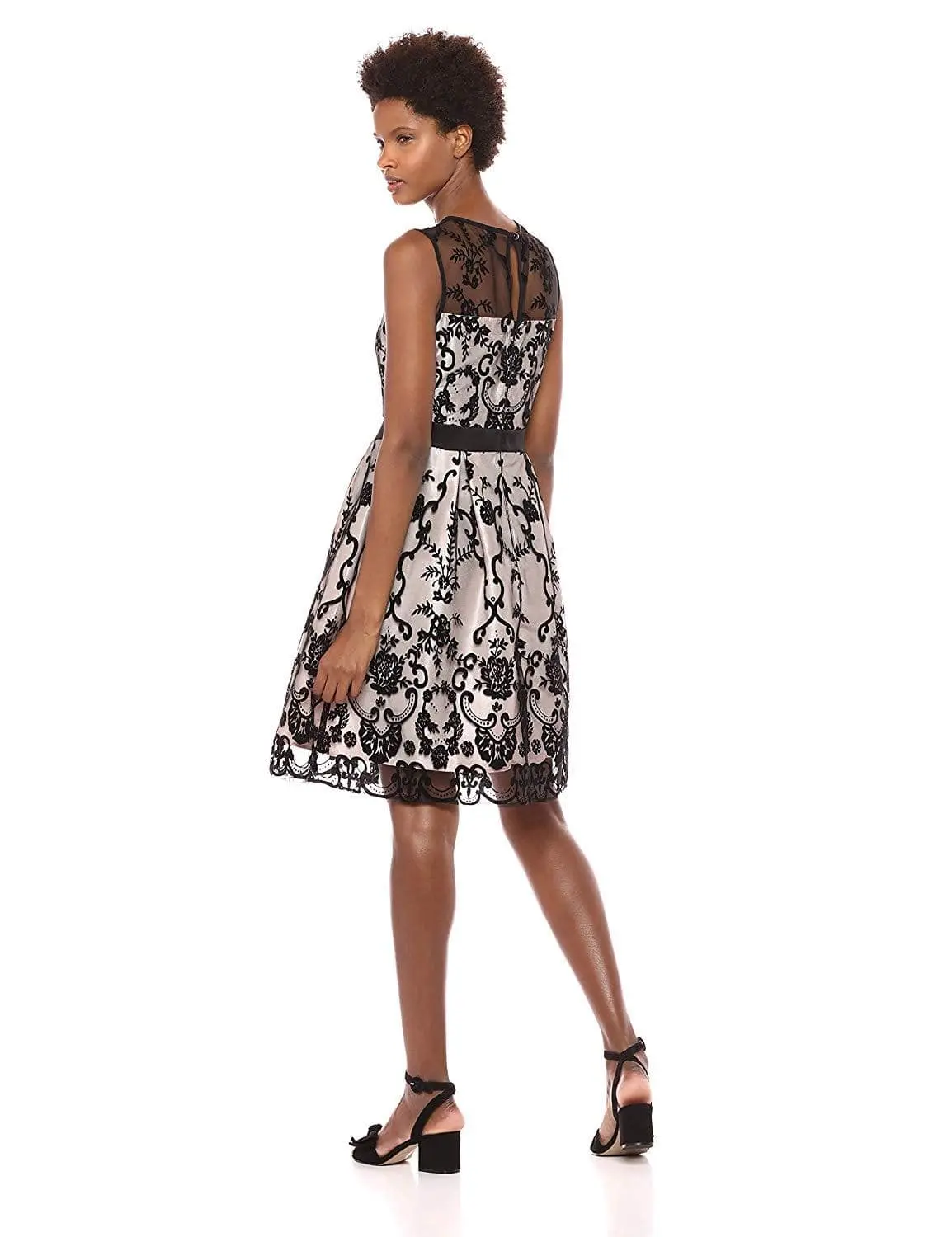 Gabby Skye - 17449MU Floral Metallic A-Line Cocktail Dress 4 Gabby Skye - 17449MU Floral Metallic A-Line Cocktail Dress - Image 4