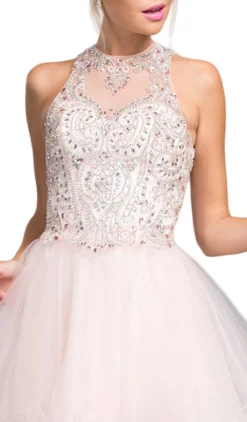 Aspeed Design - Glittering Illusion Halter Homecoming Dress -Hot Sale WEDDING Store glittering illusion halter homecoming dress homecoming dresses 5654682009657