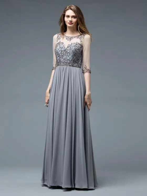 Colors Dress Glow By Colors - G330SL-1 Sequined Illusion Bateau A-line Gown 1 Colors Dress Glow By Colors - G330SL-1 Sequined Illusion Bateau A-line Gown