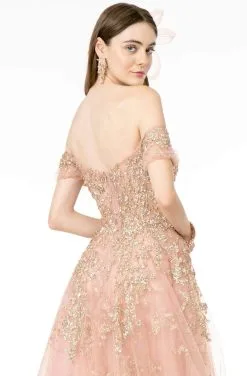 GLS By Gloria - GL1805 Embellished Glitter A-Line Dress -Hot Sale WEDDING Store gls by gloria gl1805 embellished glitter a line dress prom dresses 28260475863123