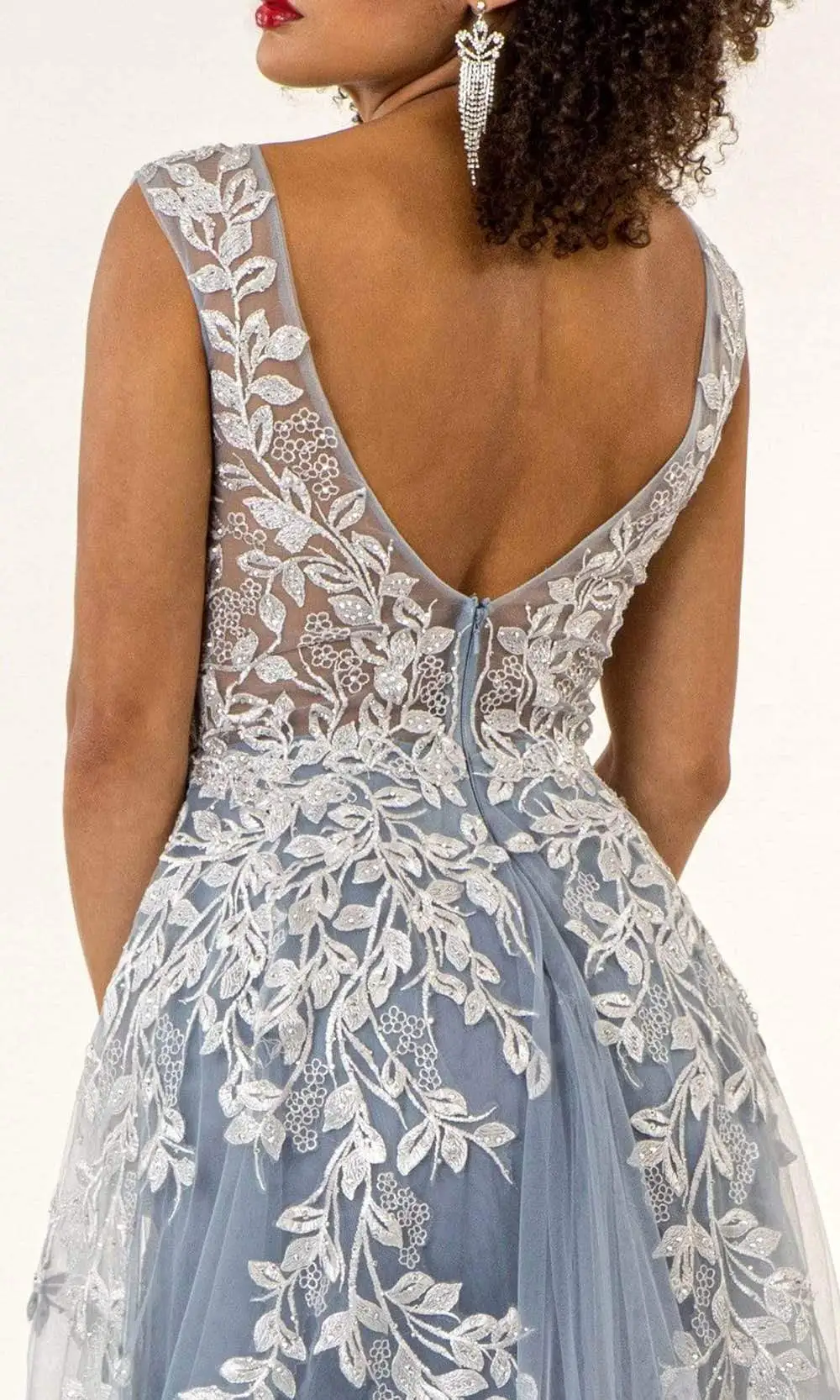 GLS By Gloria - GL1920 Beaded Embroidered Gown With Sheer Overskirt 12 GLS By Gloria - GL1920 Beaded Embroidered Gown With Sheer Overskirt - Image 12