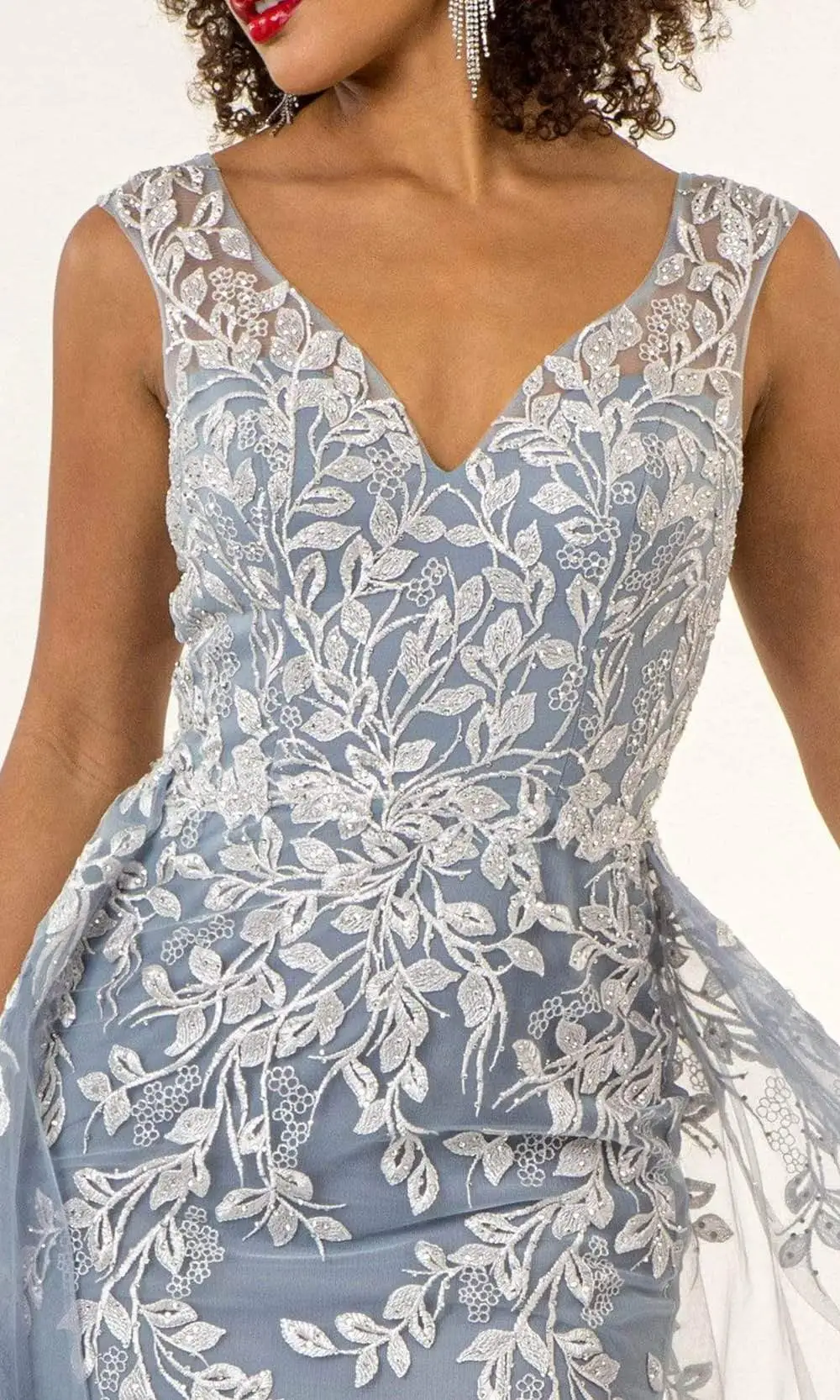 GLS By Gloria - GL1920 Beaded Embroidered Gown With Sheer Overskirt 11 GLS By Gloria - GL1920 Beaded Embroidered Gown With Sheer Overskirt - Image 11