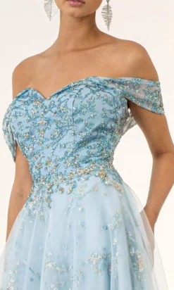 GLS By Gloria - GL1922 Off Shoulder Sweetheart Glitter Mesh Gown -Hot Sale WEDDING Store gls by gloria gl1922 off shoulder sweetheart glitter mesh gown prom dresses 27989279440979