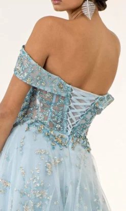 GLS By Gloria - GL1922 Off Shoulder Sweetheart Glitter Mesh Gown -Hot Sale WEDDING Store gls by gloria gl1922 off shoulder sweetheart glitter mesh gown prom dresses 27989288321107