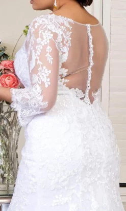 GLS By Gloria Bridal GLS By Gloria - GL1932 Embroidered Long Sleeves Trumpet Dress -Hot Sale WEDDING Store gls by gloria gl1932 embroidered long sleeves trumpet dress wedding dresses 27995180564563