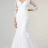 GLS By Gloria Bridal GLS By Gloria - GL1932 Embroidered Long Sleeves Trumpet Dress