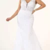 GLS By Gloria Bridal GLS By Gloria - GL1934 Plunging V Neck Mermaid Dress