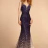 GLS By Gloria - GL2556 Trailing Floral Ombre Mermaid Gown