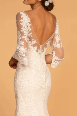 GLS By Gloria - GL2592 Lace Quarter Length Sleeve Mermaid Dress -Hot Sale WEDDING Store gls by gloria gl2592 lace quarter length sleeve mermaid dress wedding dresses 28827963949139