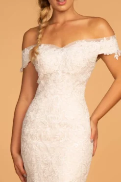 GLS By Gloria - GL2594 Lace Off-Shoulder Mermaid Dress With Train -Hot Sale WEDDING Store gls by gloria gl2594 lace off shoulder mermaid dress with train wedding dresses 28807133233235