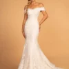GLS By Gloria - GL2594 Lace Off-Shoulder Mermaid Dress With Train