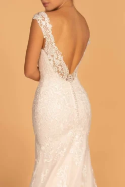 GLS By Gloria - GL2595 Lace Deep V-neck Trumpet Dress -Hot Sale WEDDING Store gls by gloria gl2595 lace deep v neck trumpet dress wedding dresses 28462920171603