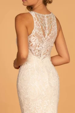 GLS By Gloria - GL2597 Embellished Lace Halter Trumpet Gown -Hot Sale WEDDING Store gls by gloria gl2597 embellished lace halter trumpet gown special occasion dress 28747509891155