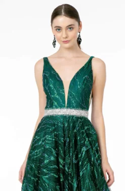 GLS By Gloria - GL2928 Glitter Plunging V-Neck A-Line Dress -Hot Sale WEDDING Store gls by gloria gl2928 glitter plunging v neck a line dress evening dresses 28259432235091