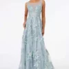 GLS By Gloria - GL2979 Embroidered Bateau A-Line Gown