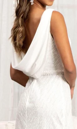 GLS By Gloria GL3008 - Cowl Back Sequin Evening Dress -Hot Sale WEDDING Store gls by gloria gl3008 cowl back sequin evening dress special occasion dress 30104681152595