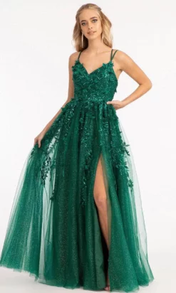 GLS By Gloria GL3033 - Appliqued V-Neck Prom Gown -Hot Sale WEDDING Store gls by gloria gl3033 appliqued v neck prom gown special occasion dress xs green 30111042469971