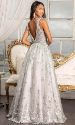 GLS By Gloria GL3048 - Sleeveless Feather A-line Dress -Hot Sale WEDDING Store gls by gloria gl3048 sleeveless feather a line dress prom dresses 30134574121043